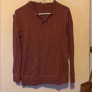 Rose pull over sweatshirt